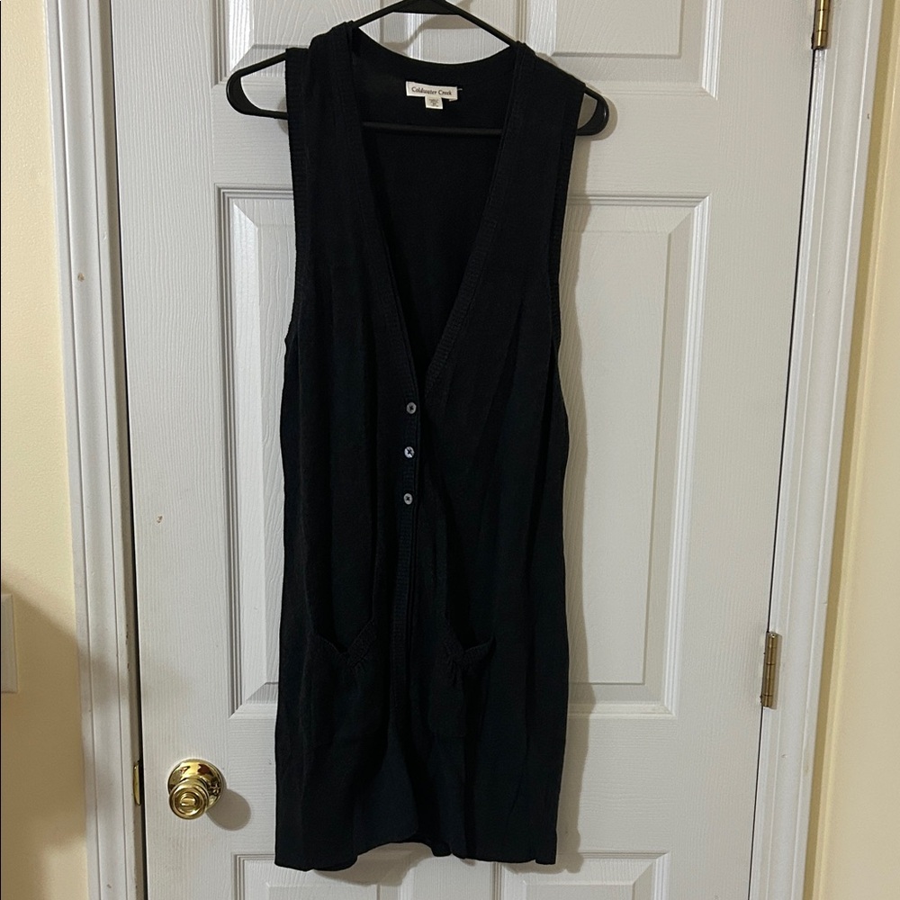 Coldwater Creek Black Sleeveless Tunic